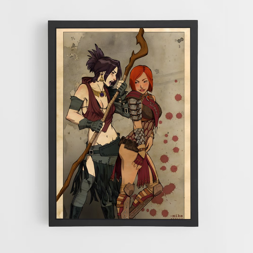 Poster L'Alliance des Guerrières – affiche Dragon age (vue 2)